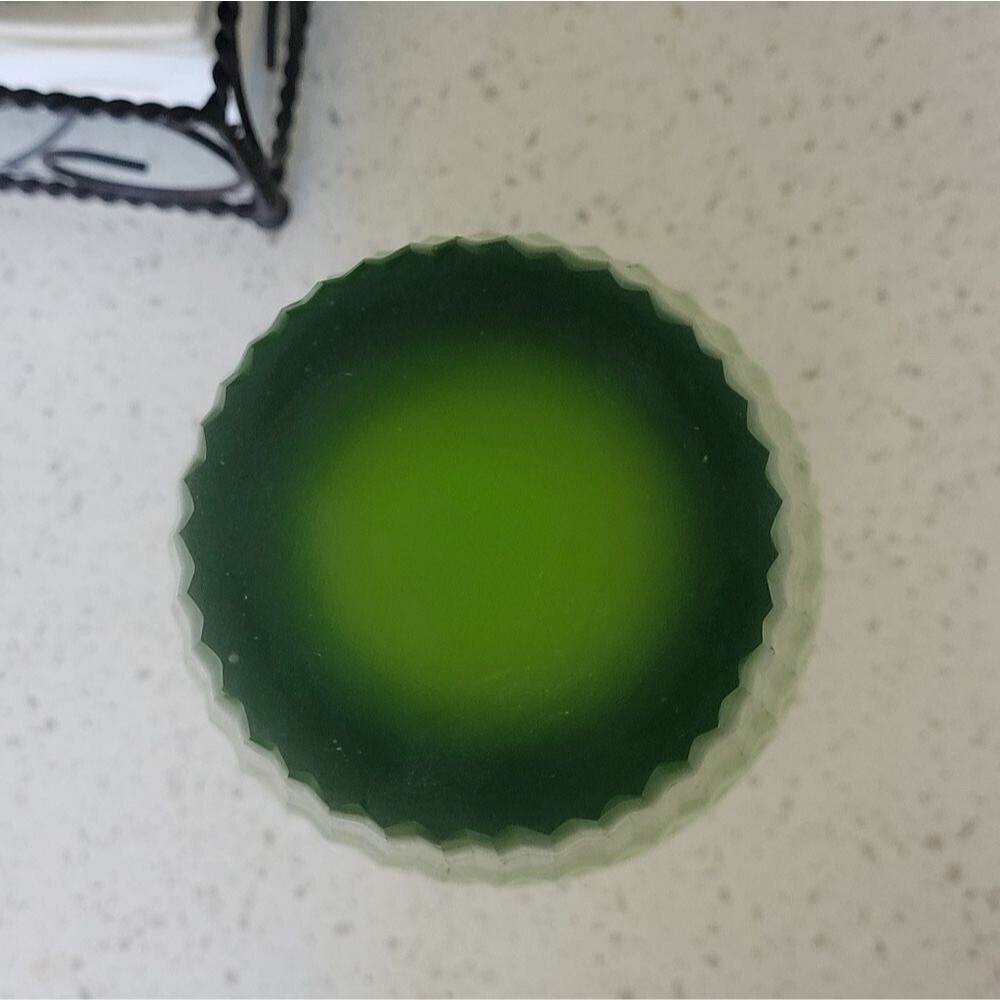 Mid-Century Frosted Chartreuse Glass Vase – Sklo Union Style, Heavy - Picture 3 of 4